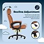 Serta Comfort Big & Tall Ergonomic Bonded Leather Swivel Executive Chair, Cognac (CHR10131D)~#|#~40282AC0-EF9C-48E0-90FC8ACDC53EF6AF_sc7