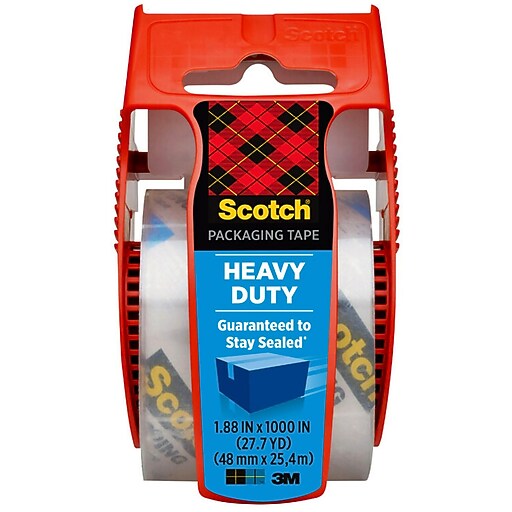 Scotch Heavy Duty Shipping Packaging Tape, 1.88 in x 27.7 yd, Clear