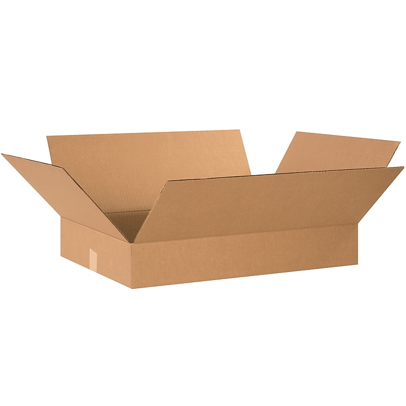 24" x 18" x 4" Corrugated Kraft Boxes, 32 ECT, 25/Bundle (BS241804X) image 1