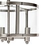 Lalia Home 3-Light 13" Farmhouse Glass and Metallic Accented LED Semi-flushmount, Brushed Nickel (LHM-1000-BN)~#|#~40320A2F-3745-432E-BF2D2A76E0E029A1_sc7