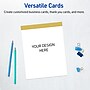 Avery Pre-Printed Gold-Dipped Edge Design Matte Blank Card, White, 20/Pack (S00-DJX)~#|#~403C2EFB-58AF-4513-8CBCF7EE9DB22171_sc7