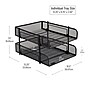 Mind Reader Metal Mesh Front Loading Stackable Letter Tray, Letter/Legal Size, Black (CSTACK2-BLK)~#|#~403CB5A9-B092-4708-B46FFCF4BD252087_sc7