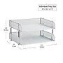 Mind Reader Metal Side Loading Stackable Letter Tray, White (ESTACK2-WHT)~#|#~403D9437-18AB-4414-A95C7ECB40CB6C90_sc7