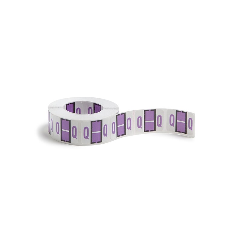 Smead BCCR Labels File Folder Label, Q, Lavender, 500 Labels/Pack (67087) image 1