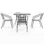 Flash Furniture Lila Glass Top Metal Table with 4 Stack Chairs, 31.5'' Square Silver (TH0732SQ017CSV4)~#|#~40448F2C-FC22-4AFE-B12E5DA274C8A352_sc7