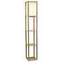 Simple Designs Etagere Organizer 62.5" Floor Lamp with Rectangular Shade, Tan (LF1037-TAN-CCLB)~#|#~40452A57-6700-4E0E-813DC780A231836D_sc7