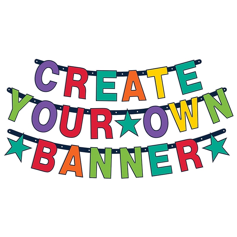 Party City Create Your Own Letter Banner,  Multicolor (AM120558-NS) image 1
