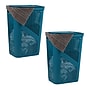 Mind Reader 15.85-Gallon Slim Laundry Hamper with Lid, Plastic, Blue, 2/Set (2HBIN60-BLU)~#|#~40521F48-BB6E-44EE-9356446BA66F216C_sc7