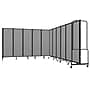 National Public Seating Robo Series 11-Panel Folding Mobile Room Divider, 72"H x 256"W, Grey Fabric (RDB6-11PT02)~#|#~40537136-85B3-40B5-9F60505148DDD71C_sc7