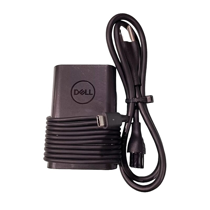 Dell 65W USB-C Laptop Adapter & Charger for Dell Latitude, Inspiron, Vostro & XPS Laptop, Black (24YNH) image 1