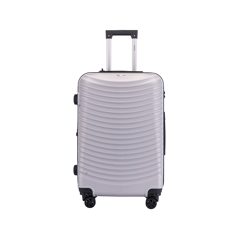 TUCCI Italy FLETTERE 30.7" Hardside Suitcase, 8-Wheeled Spinner, Silver (T0281-28in-SLV) image 1