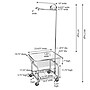 Household Essentials Rolling Laundry Cart with Basket, Silver (HH6028-1)~#|#~405FA82C-3172-498C-AB81B9B2A2479B83_sc7
