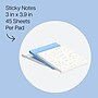 Post-it Polished Patterns Blue Cottage Sticky Notes, 3" x 3", Assorted Colors, 45 Sheets/Pad, 3 Pads/Pack (3321-PP-BC)~#|#~40622BF4-FDF4-456B-84CE90254ACBFA2D_sc7