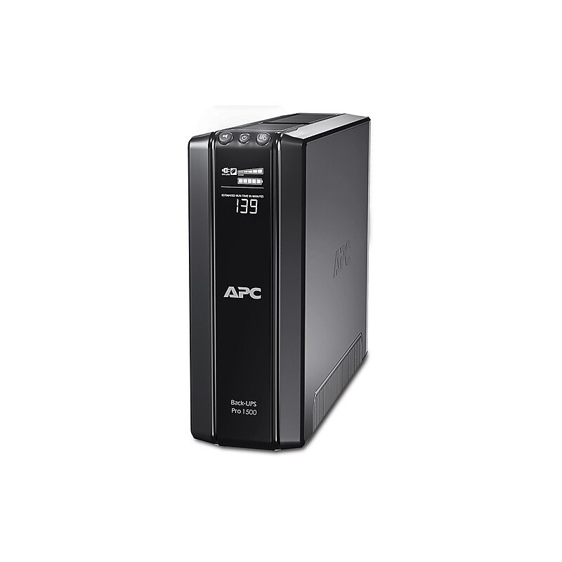 APC Pro 1500 VA Line-Interactive UPS, 10-Outlet, Black (BR1500GI) image 1