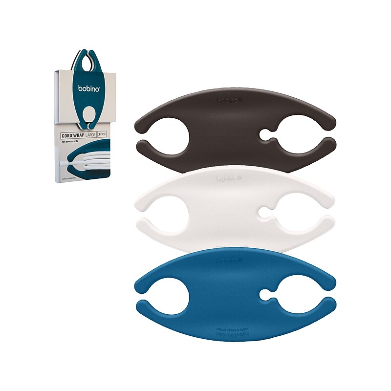 bobino Large Cord Wraps, Assorted Colors, 3/Pack (BL3WC) image 1