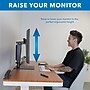 Mount-It! Height Adjustable Dual Monitor Arm, Freestanding Mount, Fits 17"-32" Monitors, Black (MI-2758)~#|#~40720112-B44D-454B-A669E617ECCE6146_sc7