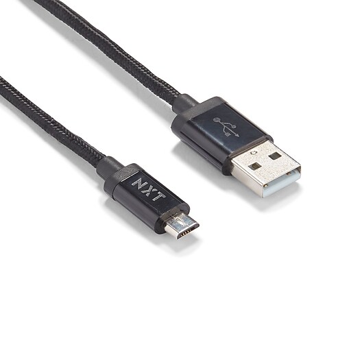 NXT Technologies 6 Ft. Braided USBA to MicroUSB Charging Cable for