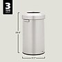 Rubbermaid Refine Stainless Steel Indoor Trash Can with Open Lid, 23 Gallon, Silver (2147584)~#|#~408B4E63-253D-43C7-BB48BBCBB055884F_sc7