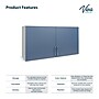 Viva Comfort 24'' H x 48" L Wood Wall-Mounted Medical Cabinet, 2-Doors, Blueberry (902WALL48GRYBL)~#|#~408FE658-59E6-444F-94916A86A2048620_sc7