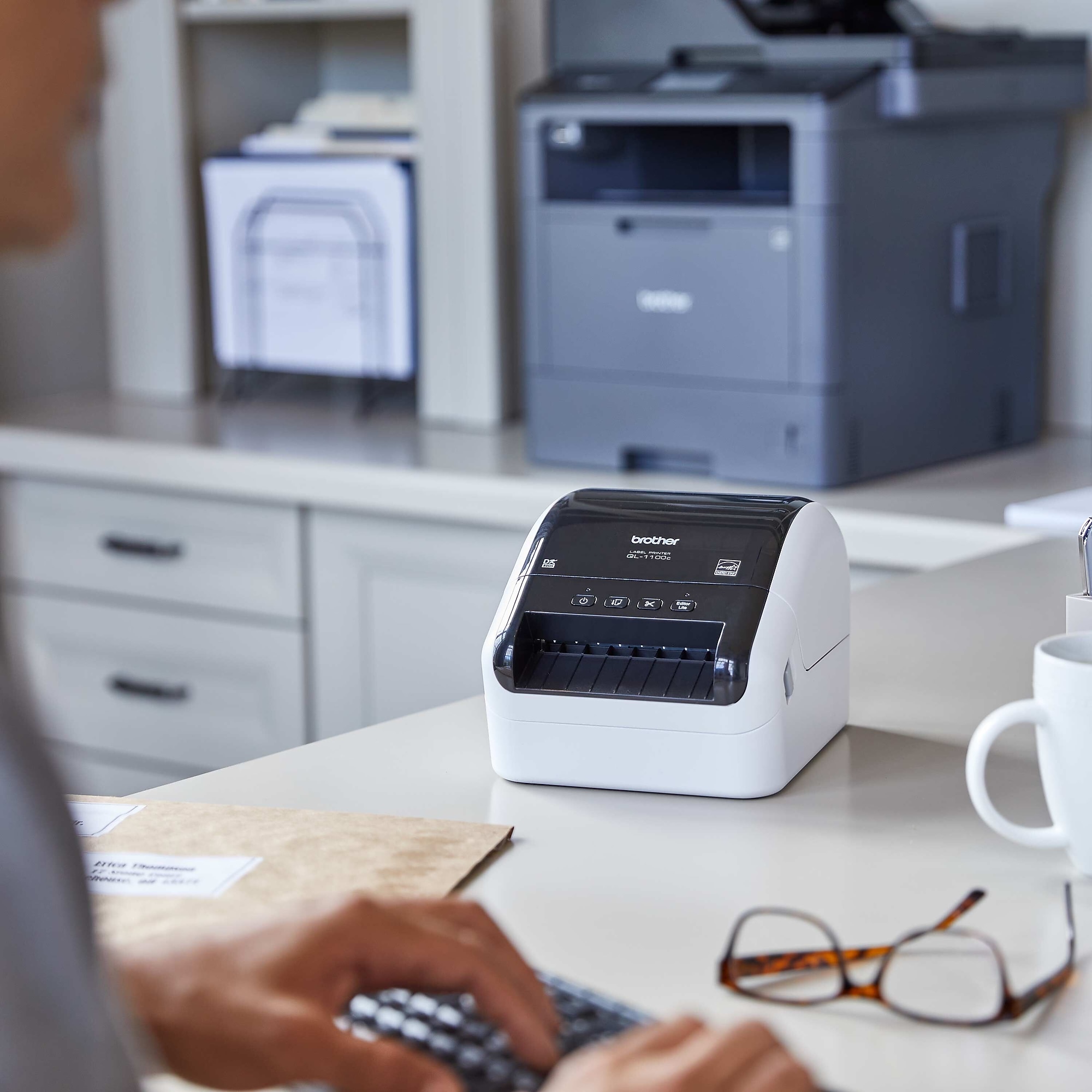 Brother Professional Wide Format Label Printer, White/Black (QL1100CS) Sansujyuku sansujyuku.com