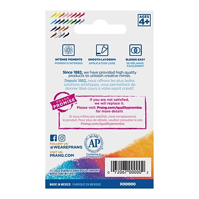 Prang Payons Watercolor Crayons - 8 Assorted Colors Round Sticks (3.5 X 0.313 Inches) AP Certified Non-Toxic
