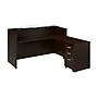 Bush Business Furniture Arrive 72"W L Shaped Reception Desk with Counter and Mobile File Cabinet, Mocha Cherry (ARV010MR)~#|#~40914EAE-D047-4028-8EBCD88A5D6C9E8C_sc7