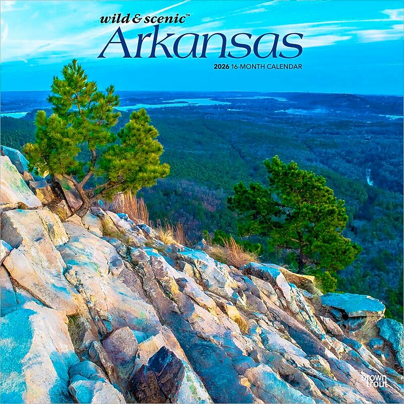 2026 BrownTrout Arkansas Wild & Scenic 12" x 12" Monthly Wall Calendar (9798330702152) image 1