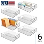 iDESIGN Small Stackable Plastic Storage Bin, Clear, 6/Pack (29312M6)~#|#~4095EF5F-57BB-46FA-A8E989D696571C0B_sc7