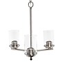 Lalia Home 3-Light 15" Classic Clear Glass and Metal Hanging LED Pendant Chandelier, Brushed Nickel (LHP-3012-BN)~#|#~409EC4EC-D062-4A61-BE3869D390100A72_sc7