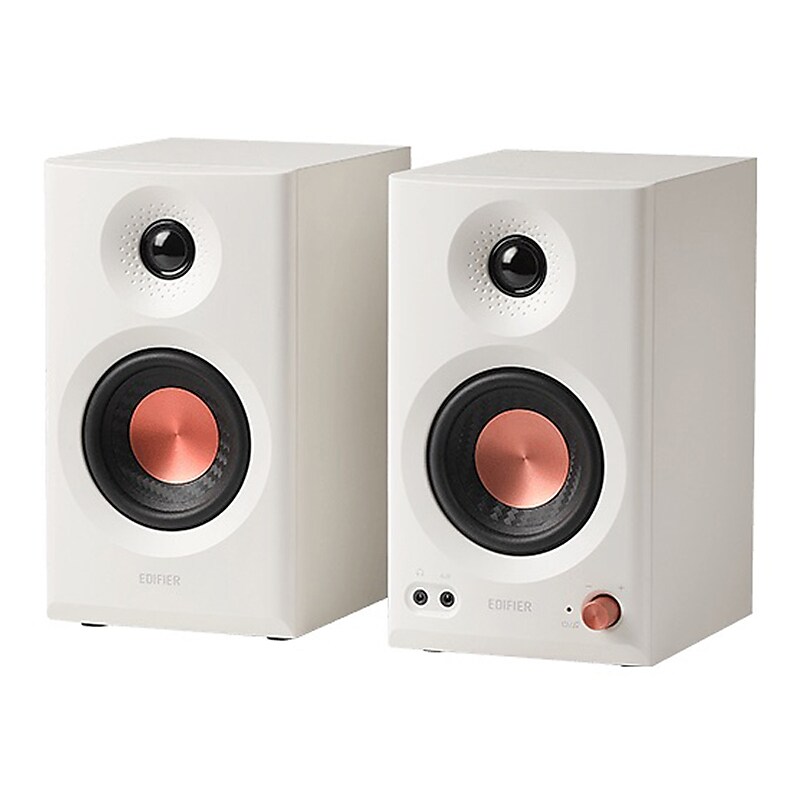 Edifier MR3 36-Watt-Continuous Powered 2.0 Studio Monitor Speaker System, White, 2-Count (4007965) image 1