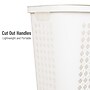 Mind Reader Slim Tapered Hamper with Lid, Plastic, White (SWHAMP50-WHT)~#|#~40AACC1A-52DD-4B93-A1D67BB45CF6E081_sc7