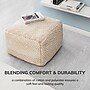 Anji Mountain Cherokee Tawny Fabric Rectangular Pouf Ottoman (AMBPF002-2014)~#|#~40AE7691-CF74-4C22-89B7A2F43C2941D4_sc7