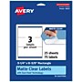 Avery Laser/Inkjet Rectangle Multipurpose Labels, 3-1/4" x 8-3/8", Clear, 75/Pack (94251)~#|#~40B41396-8DF8-40DA-8FF9A878ECFE97EF_sc7