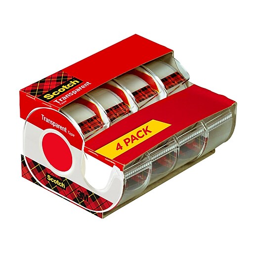 Amazon.com: Scotch Transparent Tape, 1/2 in x 1296 in, 2
