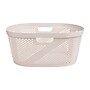 Mind Reader 10.57-Gallon Laundry Basket with Handles, Plastic, Ivory, 2/Set (2HHAMP40-IVO)~#|#~40BB6655-F4BF-40AD-A3E9D93B84AE4800_sc7