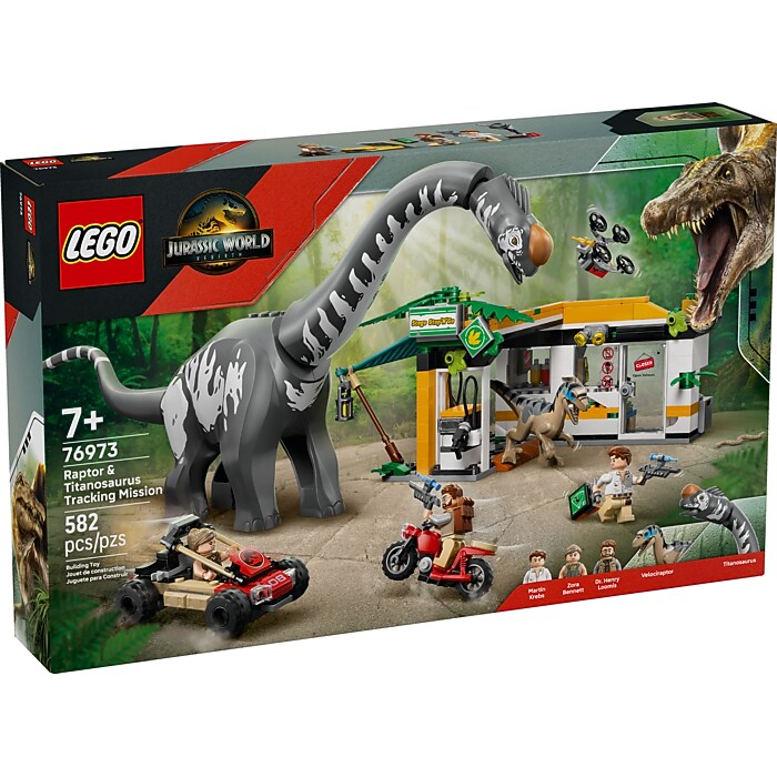 LEGO Jurassic World Raptor Titanosaurus Tracking Mission, 582