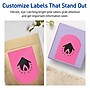 Avery Laser/Inkjet Arched Multipurpose Labels, 4.75" x 3.5", Bright Pink, 40/Pack (94600)~#|#~40C9D797-1F56-4AF5-82B842FA9774D562_sc7