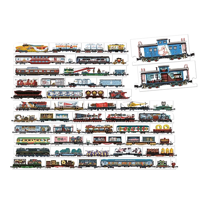 Banana Panda Mix and Match Trains 54-Piece Puzzle, 2/Set (BPN49349