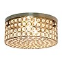 Lalia Home 12" Classix Glam Two Light Crystal and LED Flush Mount Ceiling Light Fixture, Antique Brass (LHM-2003-AB)~#|#~40D15449-CDB0-4C87-B0DF4AC35AA8AFD3_sc7