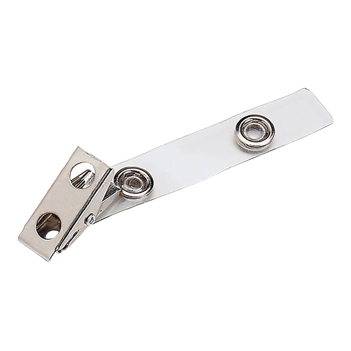 Staples Clip On Badge Strap, Clear, 100/Pack (18914/1122897) | Staples