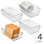 iDESIGN Small Stackable Plastic Storage Bin, Clear, 4/Pack (28335M4)~#|#~40D36CBF-3867-43B0-A1FB278C1EECF698_sc7