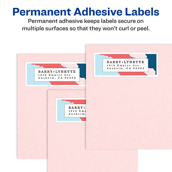 Avery L7168 Laser Address Labels White 2 Per Page 100 Pack - 959008