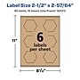 Avery Laser/Inkjet Decorative Edge Multipurpose Labels, 2-1/2" x 2-57/64", Kraft Brown, 90 Labels/Pack ( 94121)~#|#~40D68C9A-79F0-464F-94F5174FA116D1A3_sc7
