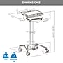 Mount-It! MedHub Mobile Medical Cart Workstation with Tablet Mount and Locking Caster Wheels, White/Grey (MI-16018)~#|#~40DB6757-78EB-4CE0-B1922000F5B687EB_sc7
