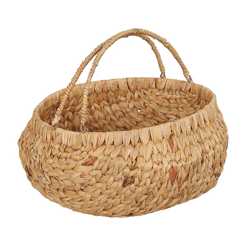 Household Essentials Round Woven Basket with Handles, Natural (HHML-4007) image 1