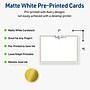 Avery Gold & Navy Border with Florals Matte Blank Card, White, 20/Pack (S00-DNS)~#|#~40E6D44B-FB45-4436-B08089249BAD7A85_sc7