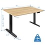 Mount-It! 55"W Electric Rectangular Adjustable Standing Desk, Maple/Black (MI-18089)~#|#~40EB48FB-E677-4893-B9C216430F879B41_sc7