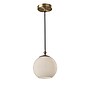Adesso Incandescent Swirl Pendant Lamp, 10.5"H, Antique Brass/White Swirl Glosted Glass (3256-21)~#|#~40ED41BA-03F9-45D0-8C3B9CA937E415C4_sc7