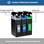 Commercial Zone Avante Series Polyethylene Triple-Stream Trash, Recycling and Compost Center, 90 Gallon, Black (787306MSA)~#|#~40F1ED0F-62E5-461B-A1A4F6B26B136D8E_sc7