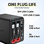 Overtime D36 4-in-1 USB-A/USB-C Wall Charger with USB-C/Lightning Cable, Black (OCAH36CCBK)~#|#~40F66279-5822-4563-862702A514CF547F_sc7